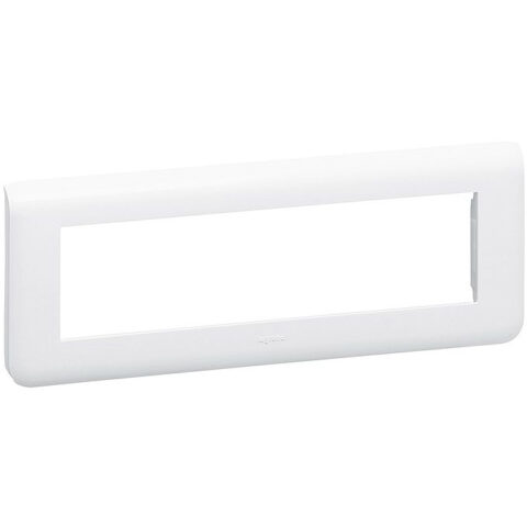 Plaque horizontale 8 modules blanc