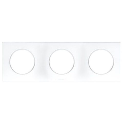 Plaque triple blanc - 3 postes - Entraxe 71mm - Blanc - 60298
