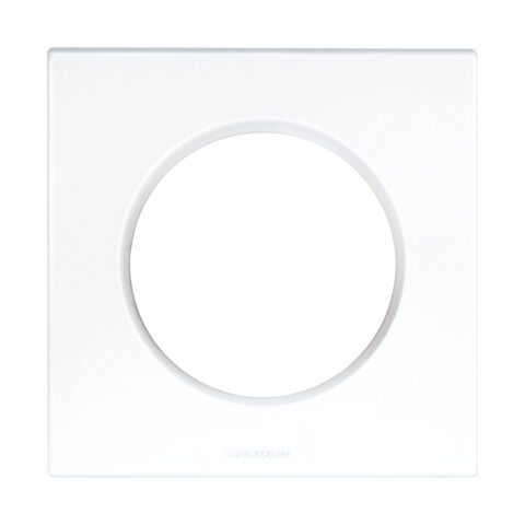 Plaque carrée monobloc Square Eur'Ohm - 1 poste - Blanc - 60295