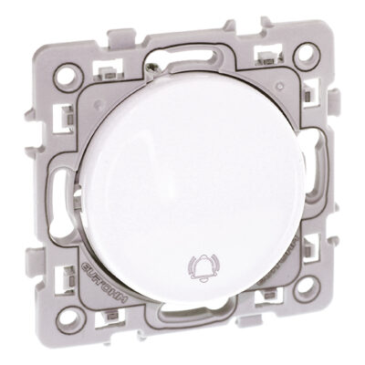 Poussoir carillon Square - 1 poste - 10A - Blanc - 60204