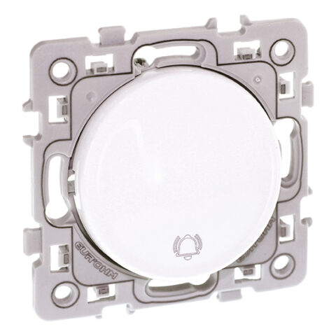 Poussoir carillon Square - 1 poste - 10A - Blanc - 60204
