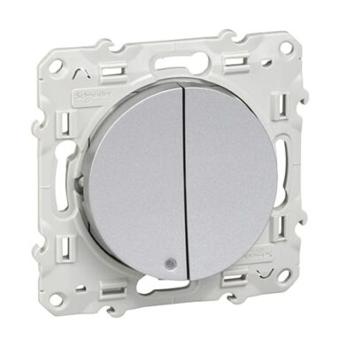 Odace Interrupteur double va et vient à voyant lumineux 10 A - S530273