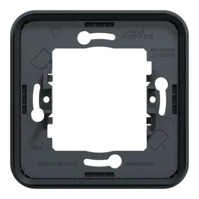 Cadre 1 poste horizontale IP55 IK07 Gris anthracite - Mureva - MUR34107