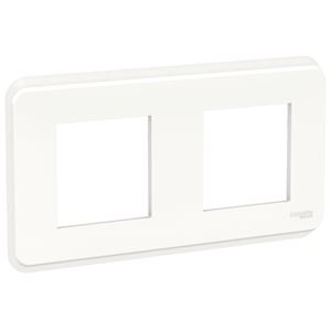 Schneider plaque de finition Blanc 2 poste