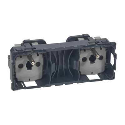 Prise de courant double 2P+T précâblée standard français Céliane