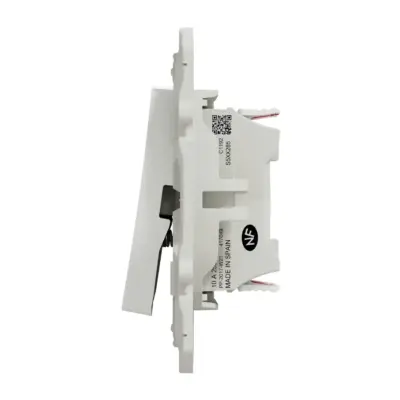 SCHNEIDER Odace Interrupteur va-vient + poussoir blanc - S520285