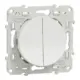 SCHNEIDER Odace Interrupteur va-vient + poussoir blanc - S520285