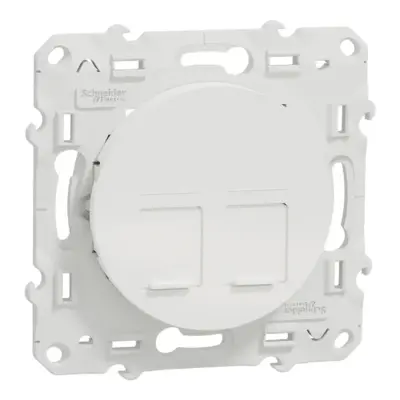 Schneider Odace prise multimédia double RJ45 grade 1 - blanc - S520485