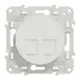 Odace prise multimédia double RJ45 grade 3 - blanc - S520486