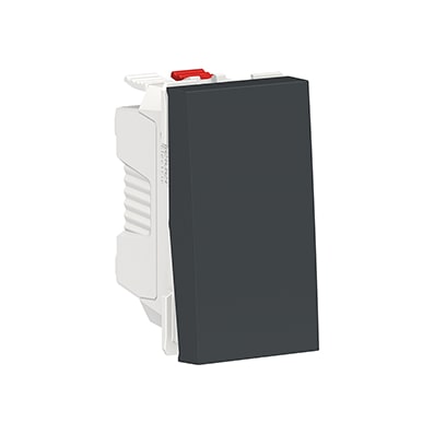 Schneider Bouton-poussoir Anthracite NO - 1 module - 10A -NU310654