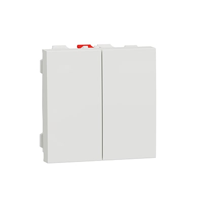 Schneider Double va-et-vient -Blanc Unica - 2 modules -10A - NU321318F