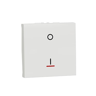 Schneider Interrupteur bipolaire Blanc avec voyant Unica -16A -NU326218S