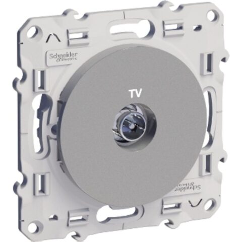Prise TV simple Alu Fixation par vis
