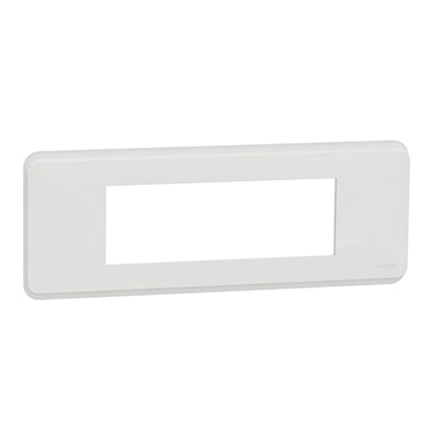 Schneider plaque de finition Blanc 6 modules - NU411618