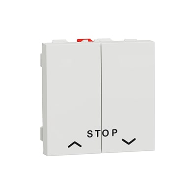 Schneider Poussoir pour volets-roulants Blanc avec fonction STOP -NU323718