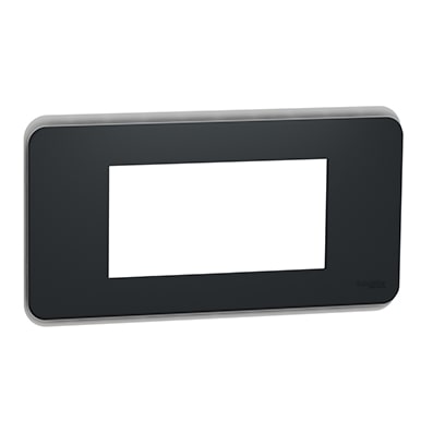 Schneider plaque de finition Anthracite 4 modules-min