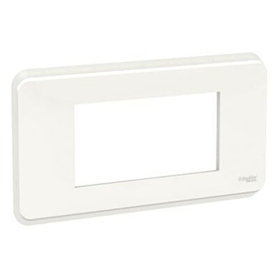 Schneider plaque de finition Blanc antimicrobien - 4 modules -NU411420