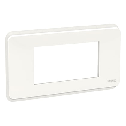 Schneider plaque de finition Blanc antimicrobien - 4 modules -NU411420