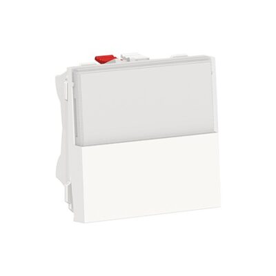 schneider poussoir NO/NF porte-étiquette blanc-antimicrobien