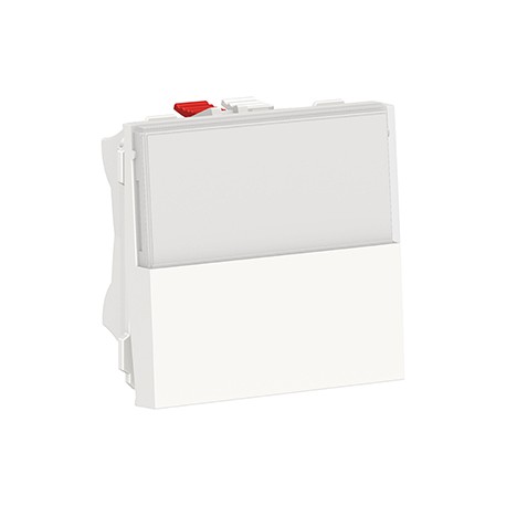 schneider poussoir NO/NF porte-étiquette blanc-antimicrobien