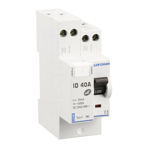 EUROHM Interrupteur différentiel 40A 30mA type A 230V - 23340
