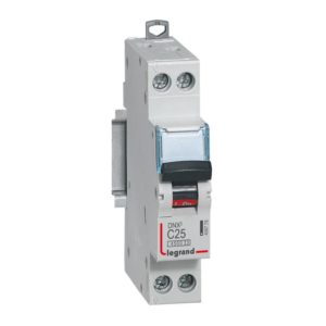 Disjoncteur 25A Ph+N à vis courbe C 4.5kA 230V - LEGRAND DNX3 - 406776