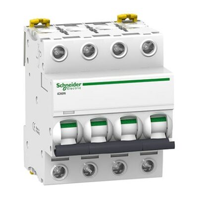 Schneider Disjoncteur 4P 20A courbe D – iC60N - A9F75420