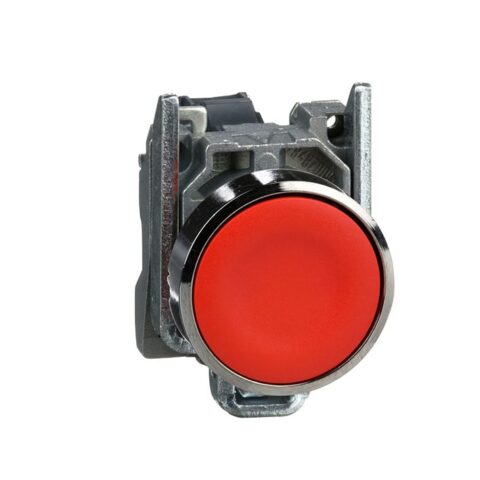 Bouton poussoir à impulsion - Ø22 -rouge - Schneider - XB4BA42