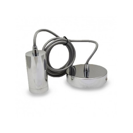 El-vision Suspension Douille E27 Metal M008- noir + Câble 2m - 5020