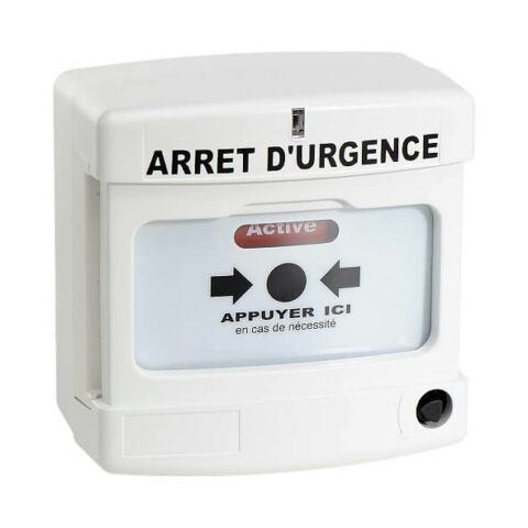 Axendis Déclencheur manuel conventionnel d'arret d'urgence blanc -10040