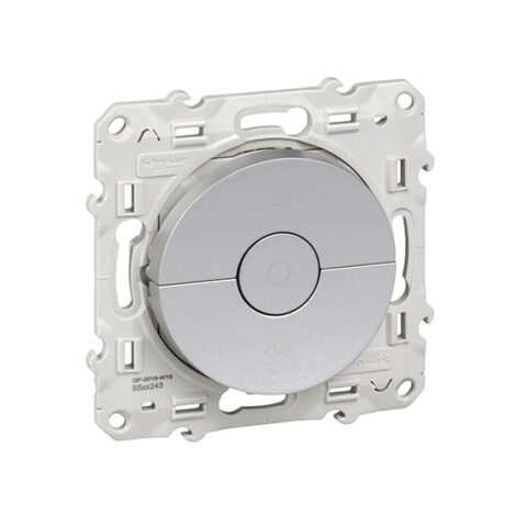 Interrupteur VMC Odace avec position arrêt - Aluminium - Odace - S530243