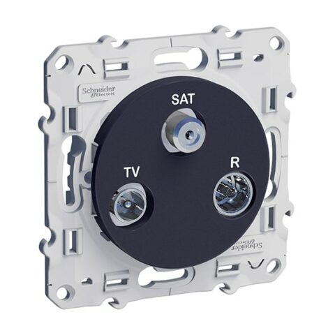 SCHNEIDER Odace Prise TV / FM / SAT ALU - S540461