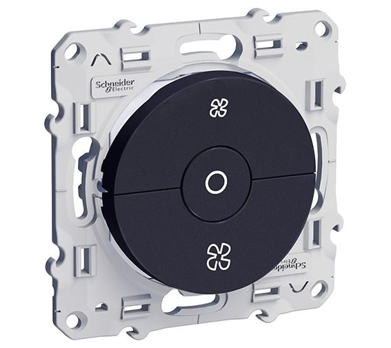 Odace Interrupteur VMC Anthracite à vis - S540243