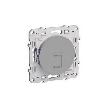 Prise multimédia RJ45 Grade 3 Odace - Cat. 6 STP - Aluminium - S530476