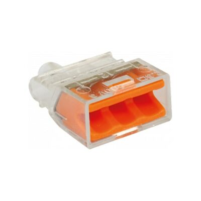 EUROHM Boîte de 100 bornes de connexion rapide 3 entrées Orange – 70053