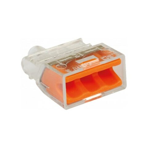 EUROHM Boîte de 100 bornes de connexion rapide 3 entrées Orange – 70053