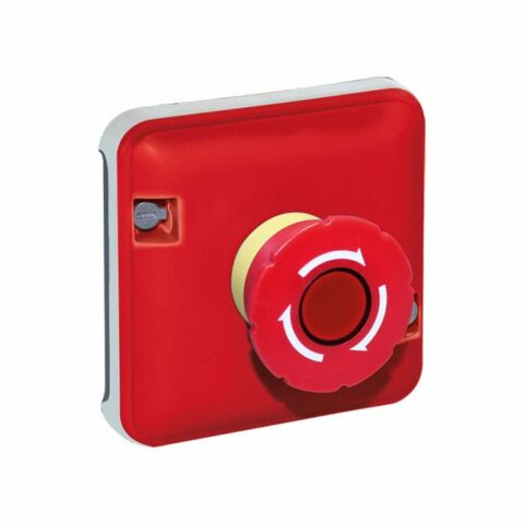 Arret d'urgence 1/4 tour compos JAUNE/ROUGE IP55 -60846