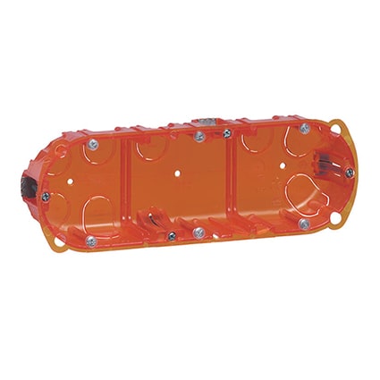 Boîte multimatériaux Batibox 3 postes 6 à 8 modules montage vertical ou horizontal - profondeur 40mm-min