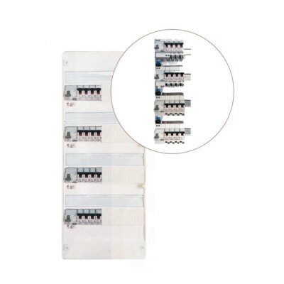 Tableau électrique équipé 4 rangées