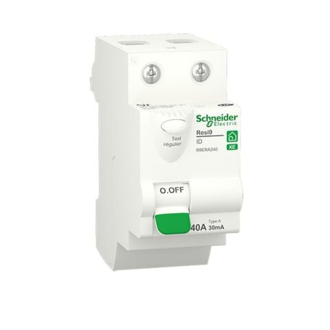 Resi9 XE - interrupteur différentiel - 2P - 40A - 30mA - Type A - embrochable-min
