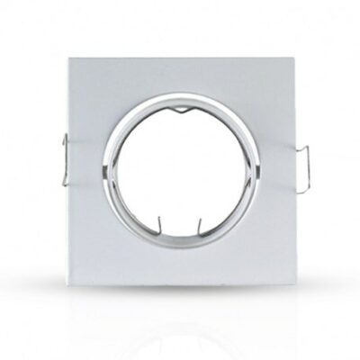 Support plafond Carré Orientable Blanc 84 x 84 mm