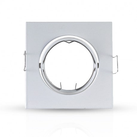 Support plafond Carré Orientable Blanc 84 x 84 mm