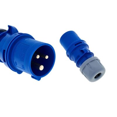 Fiche CEE 16A 230V pour montage sur câble 2P+E Bleu - 113-6