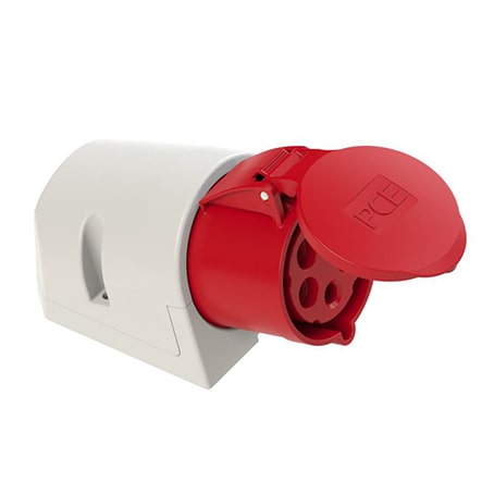 Prise murale Fem 32 A 5 pôles rouge - 125-6