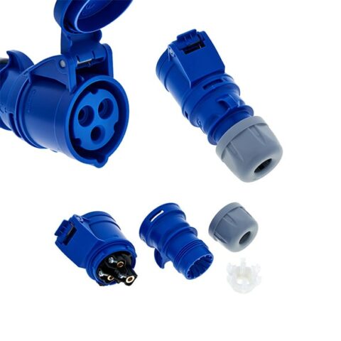 Fiche femelle 16A 2 pôles IP44 - 213-6