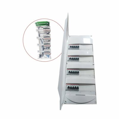 Tableau électrique équipé 4 rangées 3ID 40AC -1ID 40A - 16 disjonteurs
