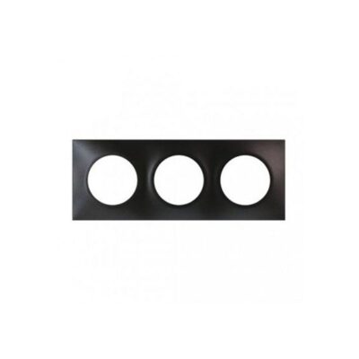 Plaque Square Eur'Ohm - 3 postes - Anthracite - 60398