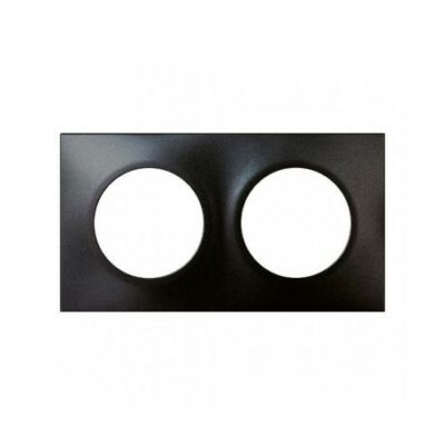 Plaque Square 2 postes Eur'Ohm - Anthracite - 60397