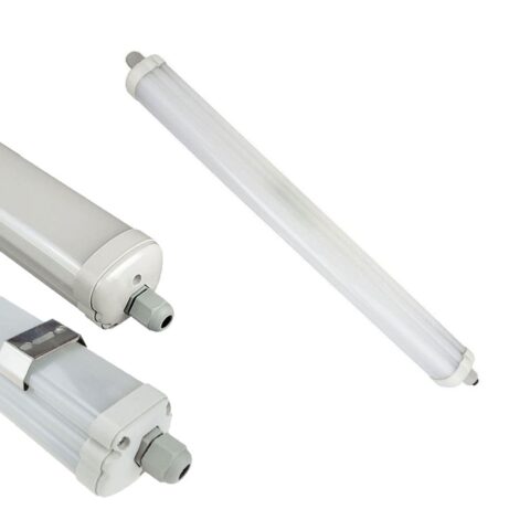 Lot de 12 Plafonniers LED 36W extérieur IP65 120CM - 6400K - 6284