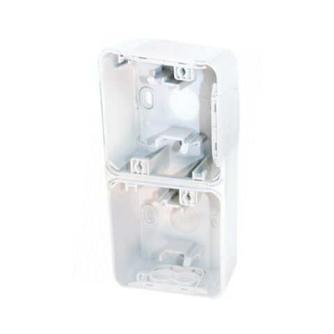 Boite 2 poste verticale - blanc - saillie - 60867